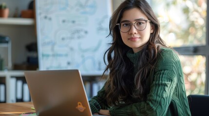 The Woman with Laptop