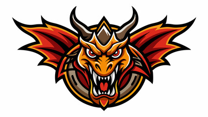 Dragon Head Tattoo and Logo Template Vector Illustration