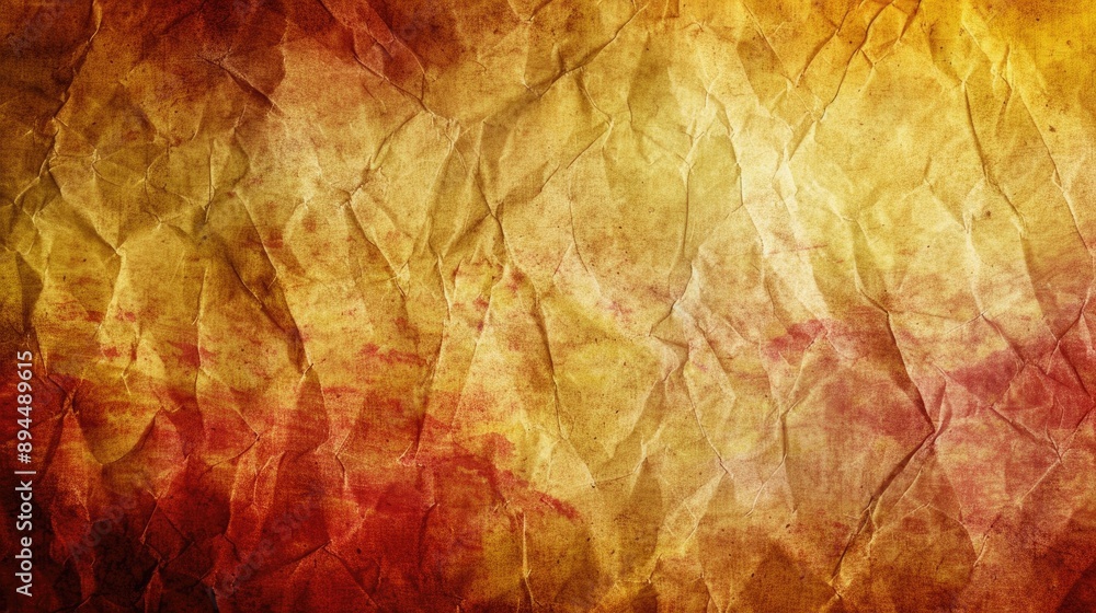 Poster aged paper background in yellow and red hues for message display