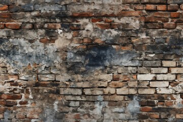 old brick wall brown color for background or texture