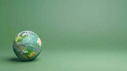 Fototapeta premium Miniature of Earth with Copy Space Background