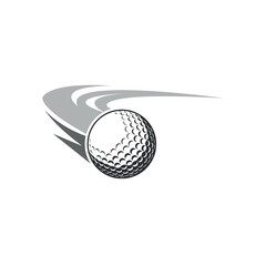 Vector Golf Ball with Swoosh Design