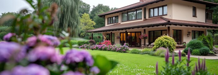 Obraz premium House With Lush Garden