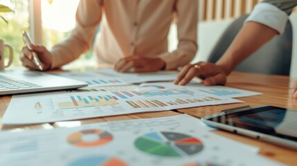 Fototapeta premium The business meeting documents