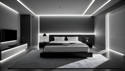 Photo interior modern design room 3d illustration