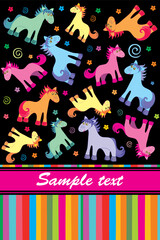 Horses seamless pattern. Good for textile fabric design, wrapping paper, website wallpapers, textile, wallpaper and apparel. vector illustration