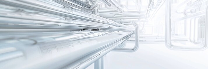 Futuristic Technology Integration in High-Resolution 3D Rendering with Modern Sophistication on Clean Background