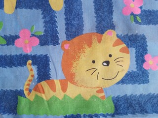 background, cat, cloth, material, animal