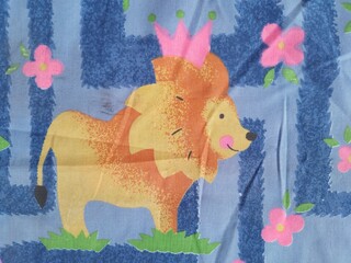 background, lion, cloth, material, animal