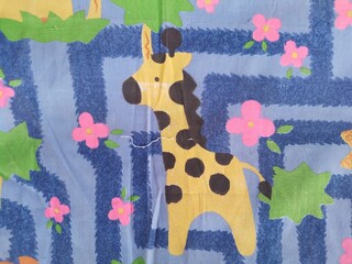 background, giraffe, cloth, material, animal