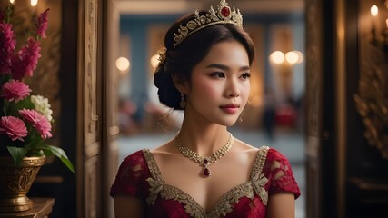 portrait of a woman with golden makeup,queen, advertising, artist, brilliance, dust, expensive, glamorous, glamour, glowing, gold
