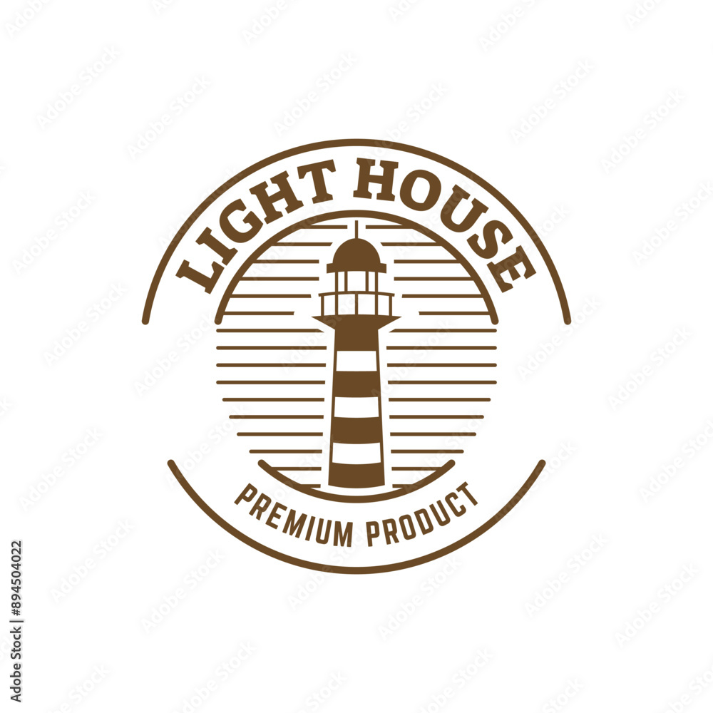 Canvas Prints Lighthouse Design Element in Vintage Style for Logo or Badge Retro vector illustration. Vector illustration.