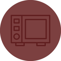 Electronic Vector Line Maroon Circle Maroon