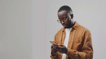 Thumbs in Overdrive: Man Navigates the Digital Landscape