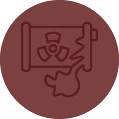 Chemical Spill Vector Line Maroon Circle Maroon