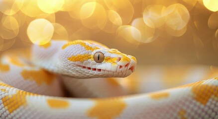 Fototapeta premium Albino Python Close-Up