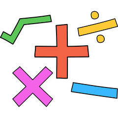 Obraz premium 수학 일러스트