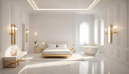 Photo interior modern design room 3d illustration