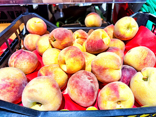 peaches in the market