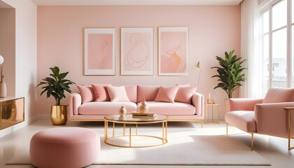 Fototapeta premium Photo interior modern design room 3d illustration