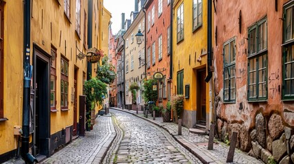 A picturesque alleyway in a historic city, with cobblestone streets and charming architecture inviting exploration.