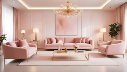 Fototapeta premium Photo interior modern design room 3d illustration