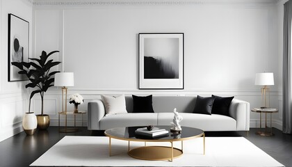 Photo interior modern design room 3d illustration