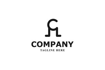 letter c j and l modern minimal logo