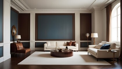 Photo interior modern design room 3d illustration