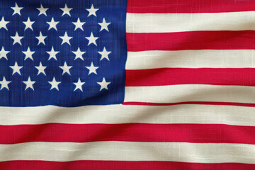 Obraz premium Flag of the United States of America with stars and stripes. American presidential elections.