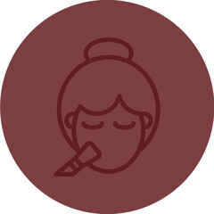 Makeup Tutorials Vector Line Maroon Circle Maroon