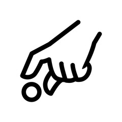 Donation icon in thin line style. Vector illustration graphic design