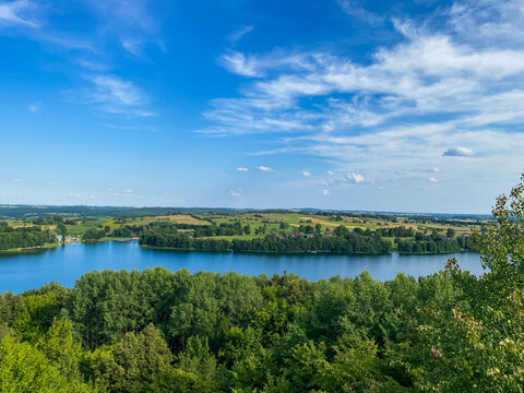 Observation tower on G&oacute;ra Leszczynowa. View of Lake Hańcza