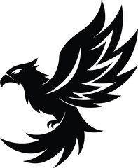 Eagle Logo Style Silhouette Vector Illustration