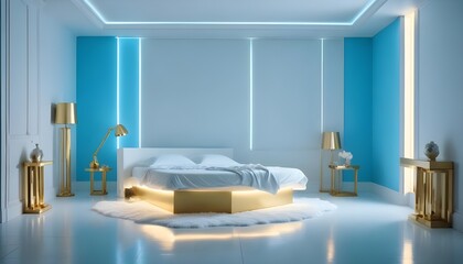 Photo interior modern design room 3d illustration