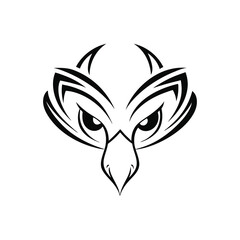 Fototapeta premium Eagle Doodle Line art Vector Illustration Art
