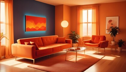 Photo interior modern design room 3d illustration