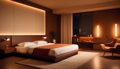 Photo interior modern design room 3d illustration