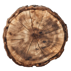 Obraz premium Top view of circular wood piece