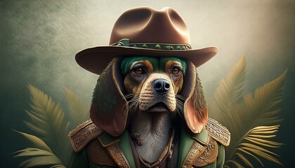 dog with hat