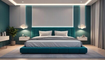 Photo interior modern design room 3d illustration