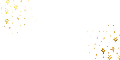 Abstract stars shiny gold glitter design element.Gold Texture. Stars gold dust Light Golden Confetti star. Golden Illustration Backdrop. Celebrate banner.