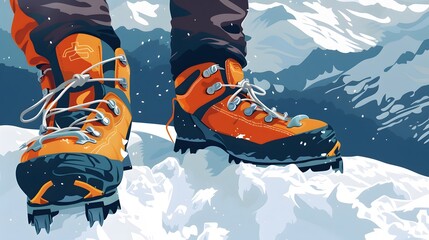 Equipment for climbing and mountaineering. illustration vector. 