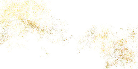 Gold Foil splatter glitter Golden  stroke on transparent background.Festive background with gold glitter and confetti for celebration with glowing golden particles.