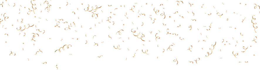 Falling golden confetti isolated on transparent background. Festive background. Bright festive tinsel for you design. Vector EPS 10