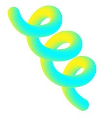Abstract 3D blend squiggle
