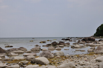idyllischer Steinstrand auf Rügen Nähe Arkona - idyllic stone beach on Rügen near Arkona