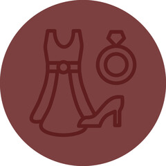 Fashion Trends Vector Line Maroon Circle Maroon