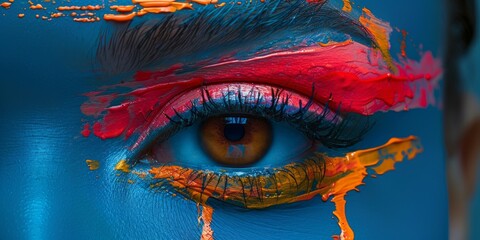 Modern pop art style with vibrant colors