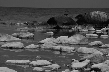 idyllischer Steinstrand auf Rügen Nähe Arkona - idyllic stone beach on Rügen near Arkona
